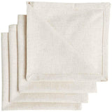 M&amp;amp;S Collection Set of 4 Cotton Rich Napkins with Linen One Size Natural   4 per pack