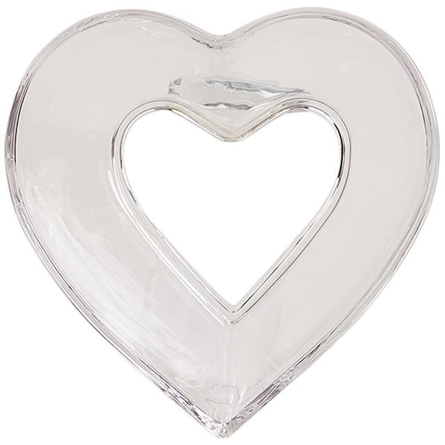 M&amp;amp;S Collection Small Glass Heart Serving Bowl One Size Clear