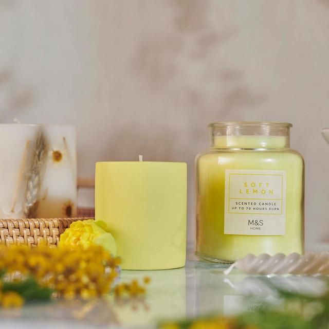M&amp;amp;S Collection Soft Lemon Jar Candle Yellow