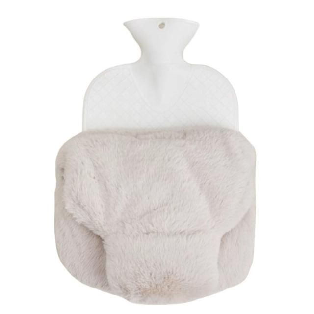 M&amp;amp;S Collection Supersoft Faux Fur Hot Water Bottle 'One Size Blush