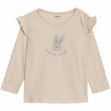 M&amp;amp;S Cotton Cream Bunny Frill Sleeve Top 0 Months-3 Years