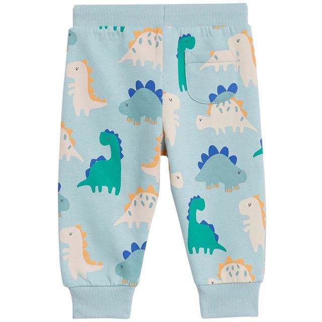 M&amp;amp;S Cotton Dino Jogger 0-3 Years Light Teal