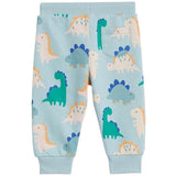 M&amp;amp;S Cotton Dino Jogger 0-3 Years Light Teal