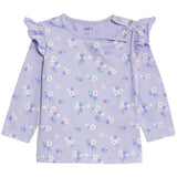 M&amp;amp;S Cotton Floral Long Sleeve Top 0 Months-3 Years Purple