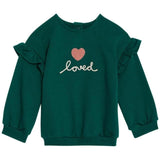 M&amp;amp;S Cotton Heart Sweat and Jean Outfit '0-3 M Green Mix