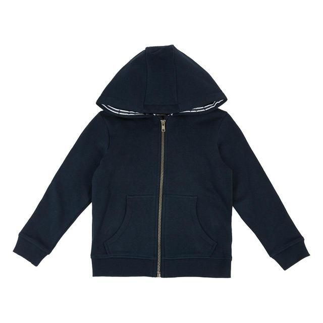M&amp;amp;S Cotton Plain Hoodie 2-7 Years Navy