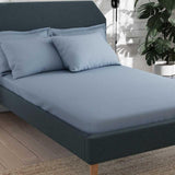 M&amp;amp;S Cotton Rich Fitted Sheet King (5 ft) Chambray