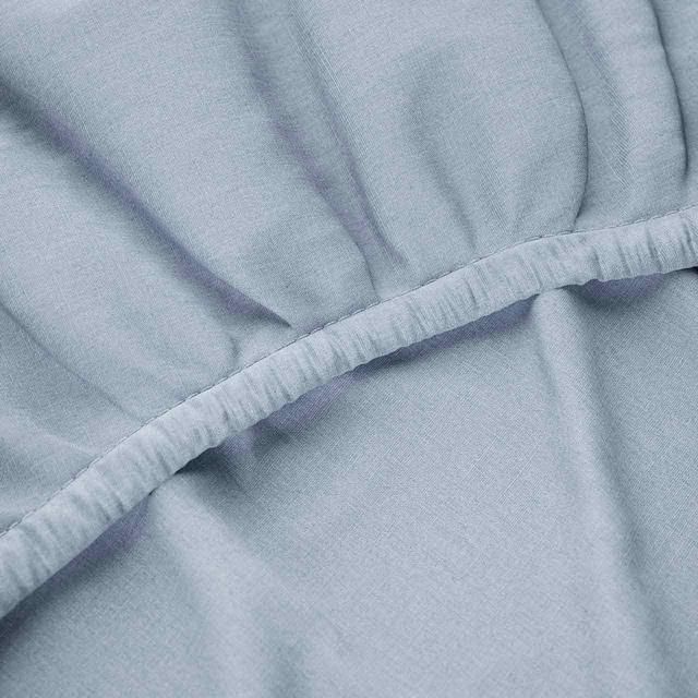 M&amp;amp;S Cotton Rich Fitted Sheet King (5 ft) Chambray