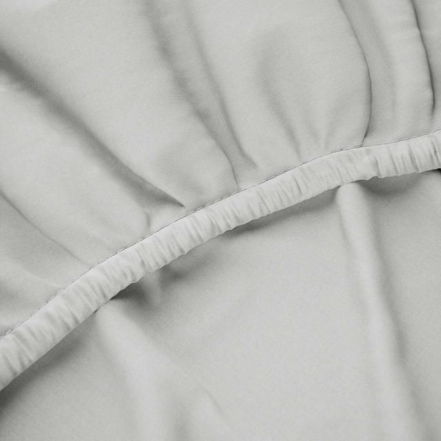 M&amp;amp;S Cotton Rich Fitted Sheet Super King (6 ft) Silver Grey