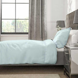 M&amp;amp;S Cotton Rich King Size Percale Duvet Cover Light Duck Egg