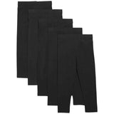 M&amp;amp;S Cotton Rich Plain Legging 5 Pack 2-7 Years Black
