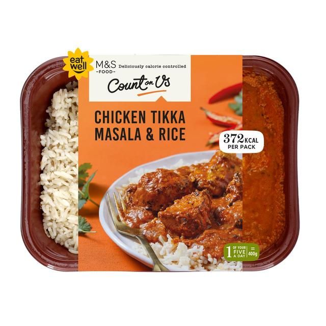 M&amp;amp;S Count On Us Chicken Tikka Masala &amp;amp; Rice   400g