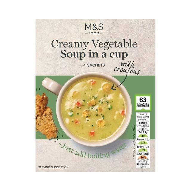 M&amp;amp;S Creamy Vegetable Cup Soup   4 x 22g
