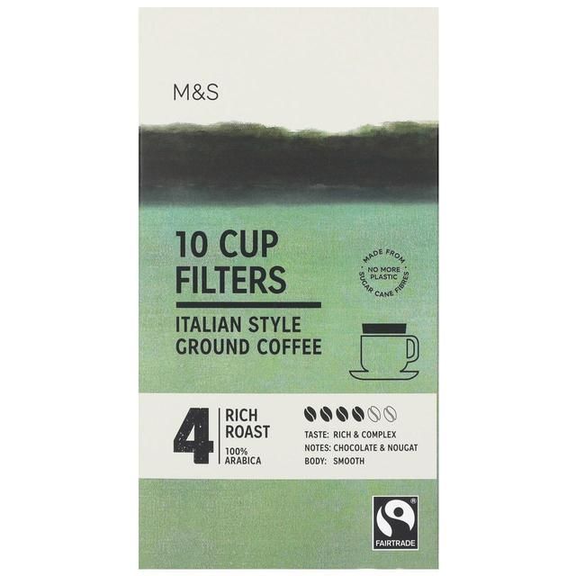 M&amp;amp;S Cup Filters Italian Style Coffee   10 per pack