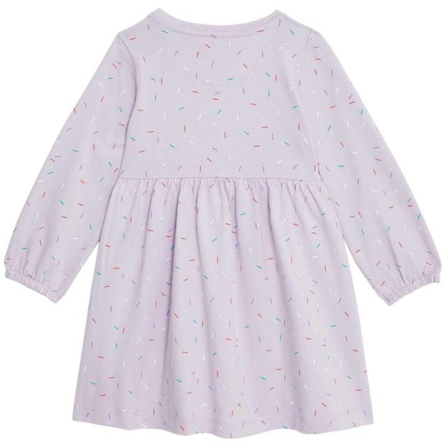 M&amp;amp;S Dash Print Dress 0 Months-3 Years Lilac