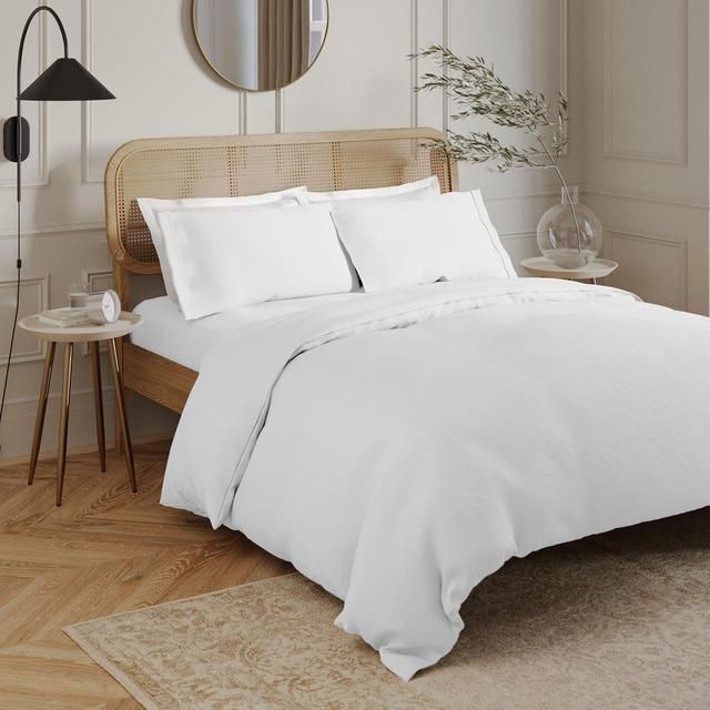 M&amp;amp;S Egyptian Cotton 230 Thread Count Duvet Cover Double-King Ice White