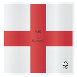 M&amp;amp;S England Flag Napkins   20 per pack