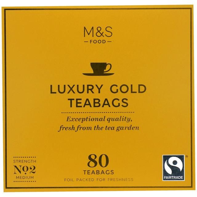 M&amp;amp;S Fairtrade Luxury Gold Teabags   80 per pack