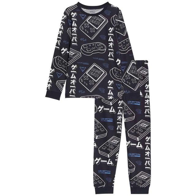M&amp;amp;S Gaming Pyjamas 9-10 Years Carbon   1pair