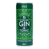 M&amp;amp;S Gin &amp;amp; Tonic   250ml