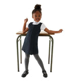 M&amp;amp;S Girls 2pk Navy Crease Resistant School Pinafores 3-10 Years
