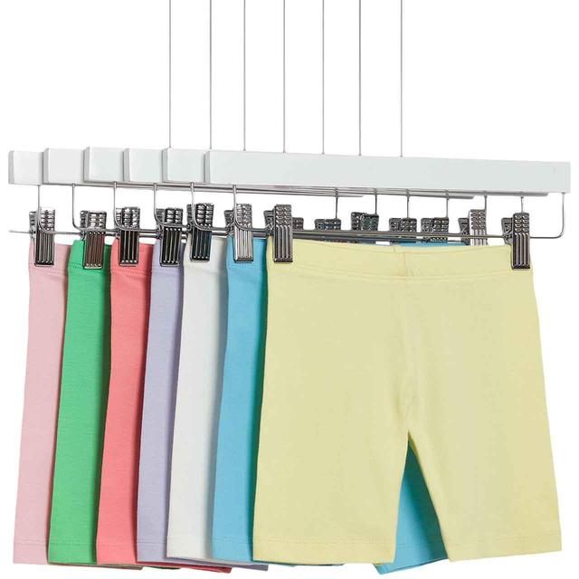 M&amp;amp;S Girls Cotton Rich Cycling Shorts 7 Pack 2-7 Years