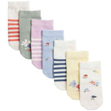 M&amp;amp;S Girls Cotton Rich Patterned Socks 0-24 Months 7 Pack