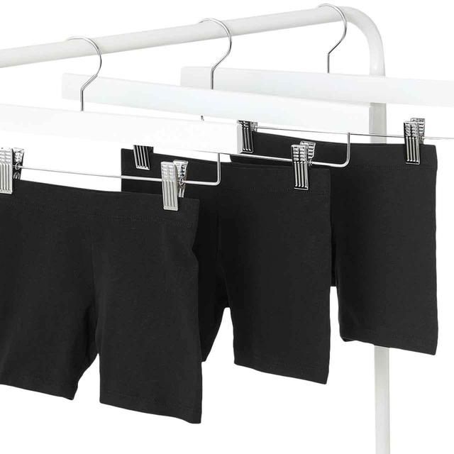 M&amp;amp;S Girls Cotton Rich Plain Shorts 3 Pack 2-7 Years Black