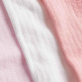 M&amp;amp;S Girls Cotton Rich Ribbed Tights 0-18 Months Light Pink 3 Pack