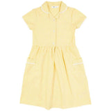 M&amp;amp;S Girls Pure Cotton Gingham School Dress 3-12 Years Yellow