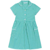 M&amp;amp;S Girls Pure Cotton Gingham School Dress Green 3-12 Years Green