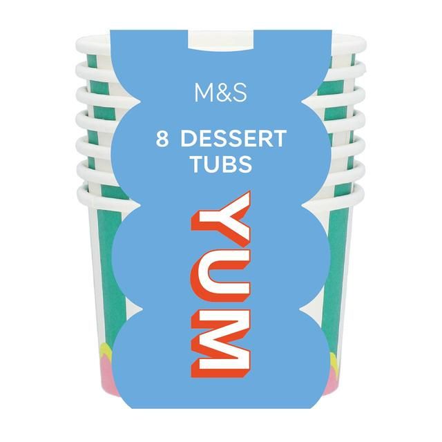 M&amp;amp;S Green Paper Dessert Tubs   8 per pack