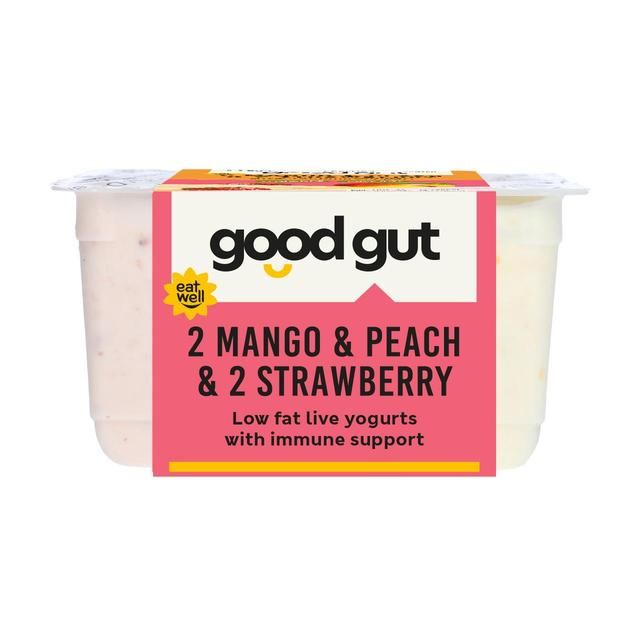 M&amp;amp;S Gut Health Mango &amp;amp; Peach &amp;amp; Strawberry Yogurt    4 x 125g