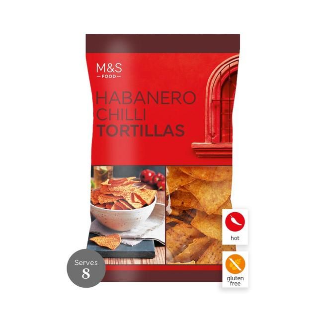M&amp;amp;S Habanero Chilli Tortilla Chips   200g