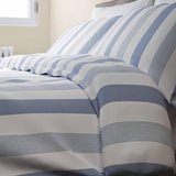 M&amp;amp;S Hadley Pure Cotton Striped Bedding Set Single-Super King Blue Mix