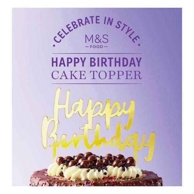 M&amp;amp;S Happy Birthday Cake Topper
