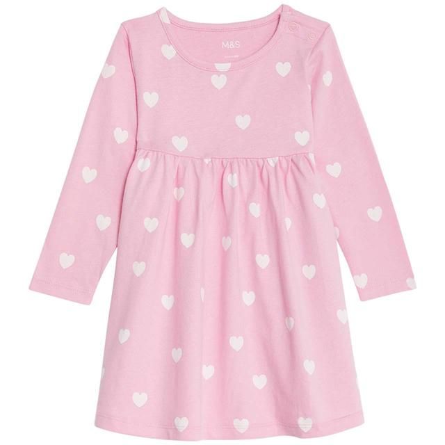 M&amp;amp;S Heart Dress 0 Months-3 Years Pink