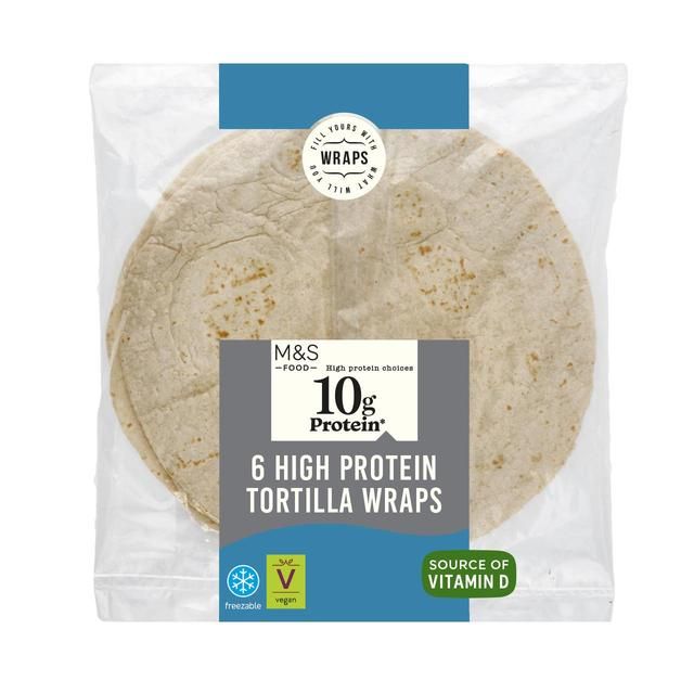 M&amp;amp;S High Protein Tortilla Wraps   6 per pack