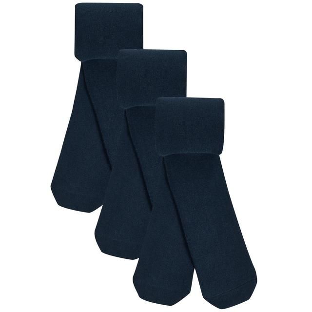 M&amp;amp;S Kids Body Sensor School Tights 3 Pack Navy
