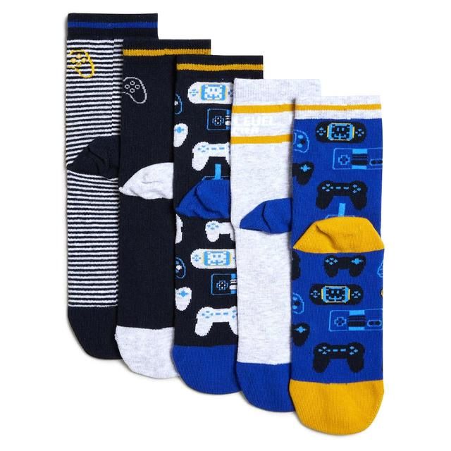 M&amp;amp;S Kids Cotton Gamer Socks