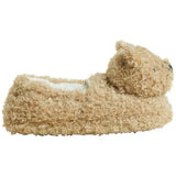 M&amp;amp;S Kids Spencer Bear Slippers Size 6-12 Light Brown