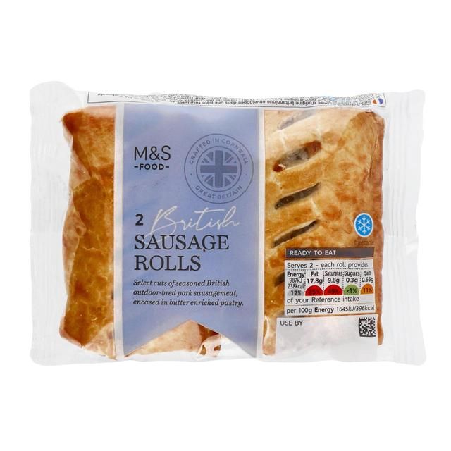 M&amp;amp;S Large Sausage Rolls   2 per pack