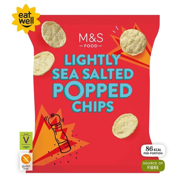 M&amp;amp;S Lightly Salted Popped Potato Chips   80g