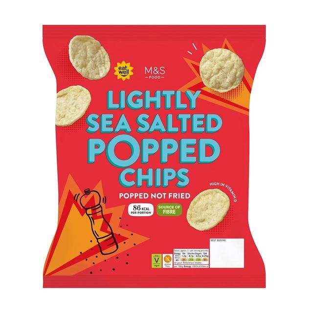 M&amp;amp;S Lightly Salted Popped Potato Chips   80g