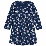 M&amp;amp;S Long Sleeve Floral Print Dress Navy 0-3 Years