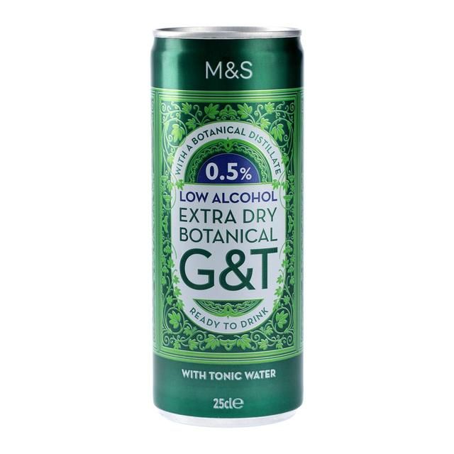 M&amp;amp;S Low Alcohol Extra Dry Gin &amp;amp; Tonic   250ml