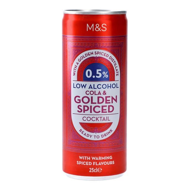 M&amp;amp;S Low Alcohol Golden Spiced &amp;amp; Cola   250ml
