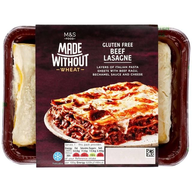 M&amp;amp;S Made Without Wheat Beef Lasagne   400g
