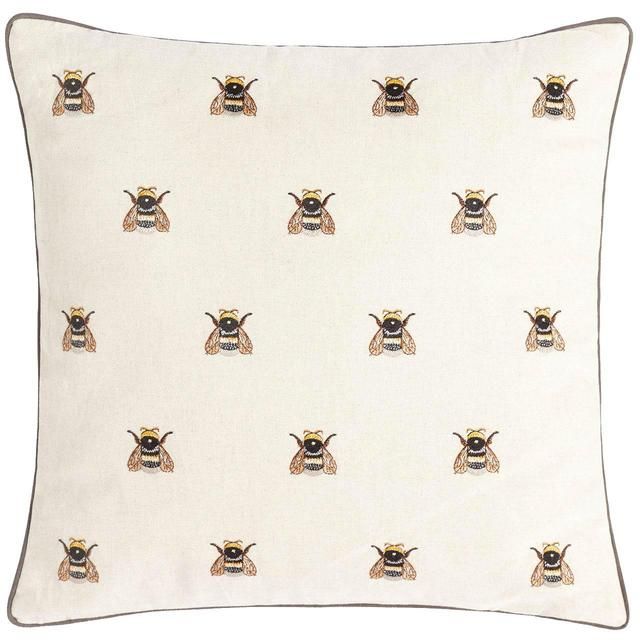 M&amp;amp;S Medium Repeat Bee Cushion Neutral 45X45.0cm