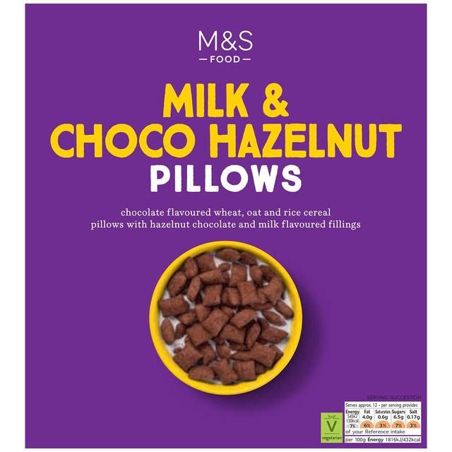 M&amp;amp;S Milk &amp;amp; Choco Hazelnut Cookie Pillows   375g